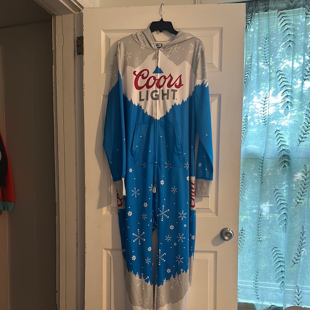Coors Light Blue and Gray Onesie